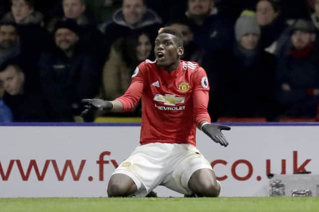 Paul Pogba was replaced by Hamilton in the Man Utd squad for the FA Cup tie at Hamilton. Pic: AFP