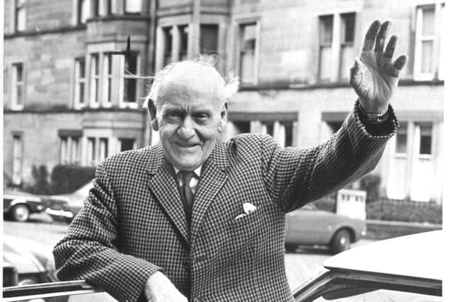 The Second World War Commander General Stanislaw Maczek leaving Edinburgh on his 80th birthday.