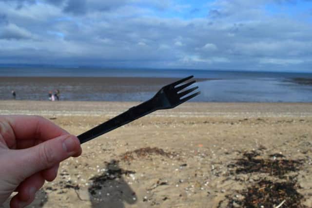 Countless pieces of plastic cutlery could also be found during the clean up of Fisherrow Beach