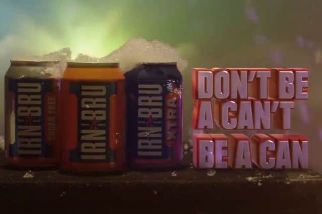 A screen grab from the new Irn Bru advert