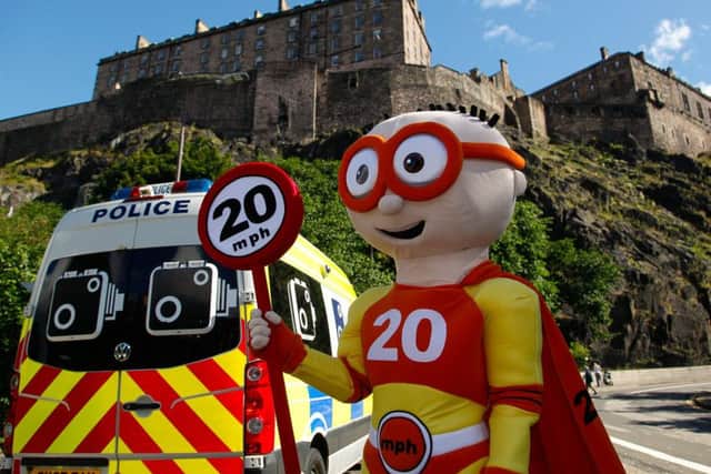 Launch of the 20mph zones in Edinburgh city centre.