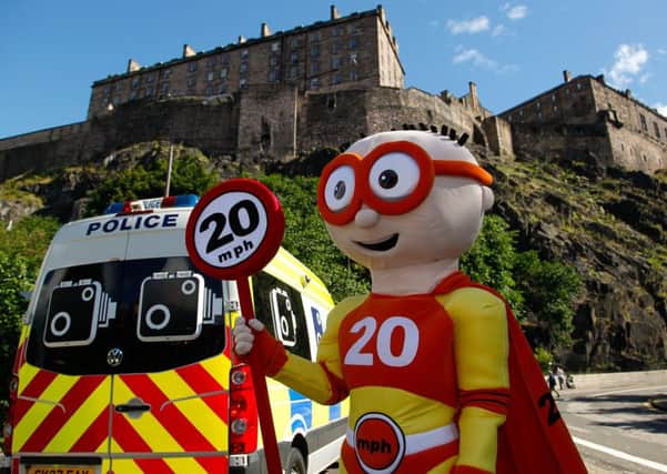 Launch of the 20mph zones in Edinburgh city centre.