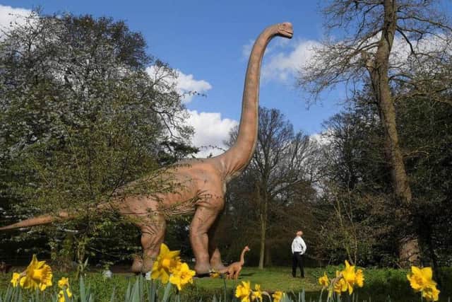 Blooming 'eck! One of the giant life size animatronic dinosaurs coming to Edinburgh