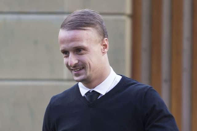 Celtic player Leigh Griffiths appeared at Dundee Justice of the Peace court for a speeding offence, picture: SWNS