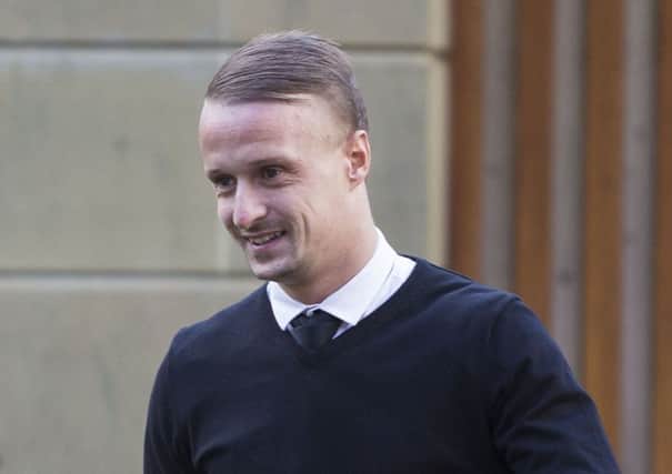 Celtic player Leigh Griffiths appeared at Dundee Justice of the Peace court for a speeding offence, picture: SWNS