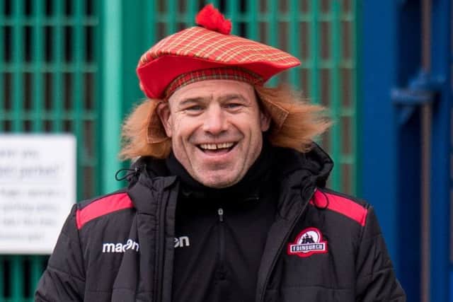 Richard Cockerill lost a bet on the Calcutta Cup result and had to wear a 'See You Jimmy' hat at training