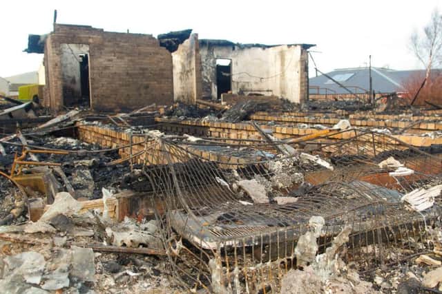 Fire damage at the old Paradykes Nursery building, Picture: Scott Louden / Johnston Press