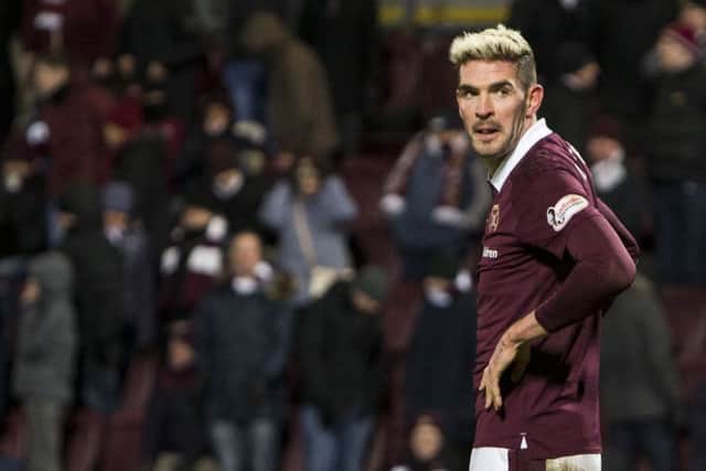 Lafferty looks on in anguish after his miss. Pic: SNS