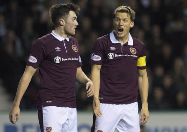 Hearts' two main central defenders, John Souttar and Christophe Berra, are one booking away from a Scottish Cup ban. Pic: SNS