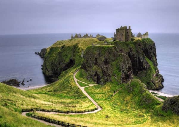 Dunnottar Castle, near Stonehaven, Aberdeenshire, has been named as one of the UK's 15 most beautiful locations and is one of five places in Scotland to be included on the list. Credit: Creative Commons.