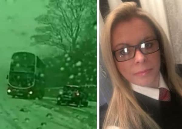 Charmaine Laurie swerved her bus in the snow to avoid a collision