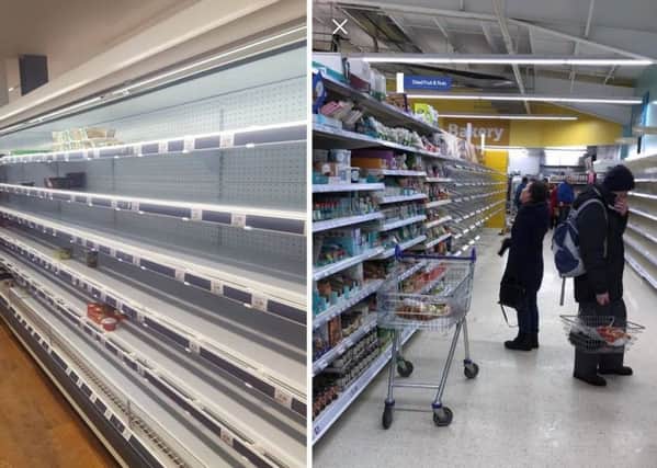 Panic buying meant dozens of stores had empty shelves.