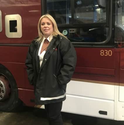 Heroic bus driver Charmaine Laurie, 45, who skillfully swerved her bus on an icy road in Edinburgh to avoid hitting two stranded vehicles