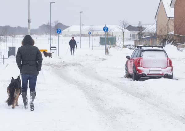 Heavy snow in Kirkliston, Picture: SWNS