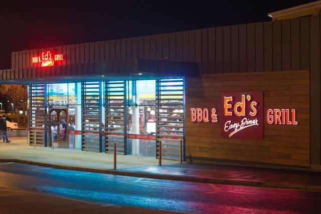 The former Ed's Easy Diner premises at Fort Kinnaird, Pic: Phil Wilkinson