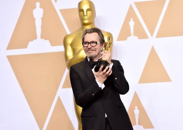 Gary Oldman, winner of the Best Actor award for 'Darkest Hour,' poses in the press room during the 90th Annual Academy Awards. Picture; Getty