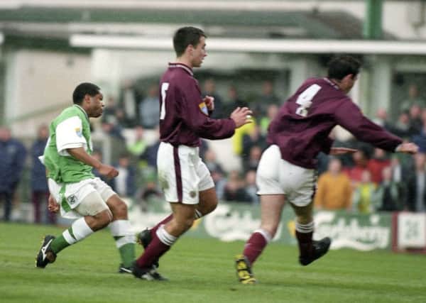 Kevin Harper fondly recalls scoring against Hearts in April 1998. Pic: SNS