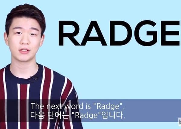 Korean Billy explaining the meaning of the Edinburgh dialect word 'radge'. Picture: YouTube