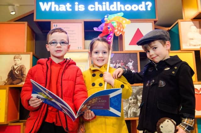 Elise Brown, Oliie Mackenzie-Paterson and Thomas Bird all 5years old at the re-opening of Edinburgh's Museum of Childhood, Picture: Ian Georgeson