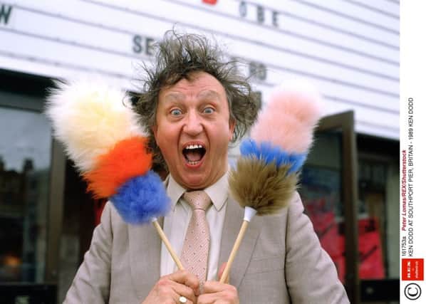 Sir Ken Dodd at Southport Pier in 1989. Picture: Peter Lomas