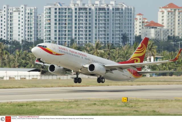 Hainan Airlines will link the Capital with Beijing, a route Edinburgh Airport has sought for a long time, Picture: REX/Shutterstock
