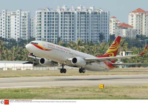 Hainan Airlines will link the Capital with Beijing, a route Edinburgh Airport has sought for a long time, Picture: REX/Shutterstock