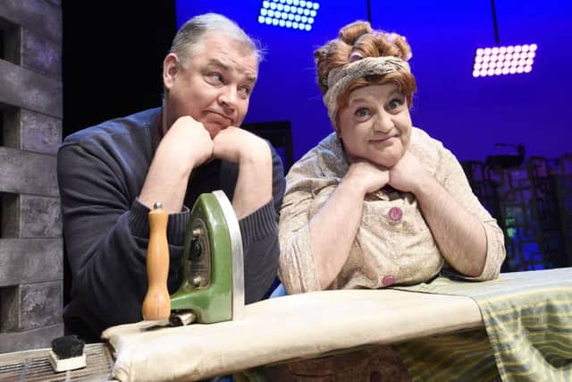 Entertainment Editor, Liam Rudden as Edna Turnblad from Hairspray The Musical, with actor Matt Rixon who plays the role in the show.