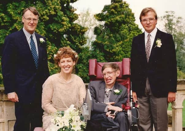 (L-R) Robert Donovan, Elaine, Stephen Hawking and Robert Hawking.

Picture; Robert Donovan