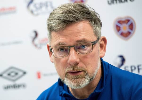 Craig Levein is glad Hearts are back at Tynecastle this afternoon