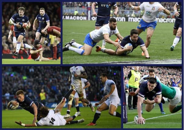 Scotland scored eleven tries during the 2018 Six Nations championships.