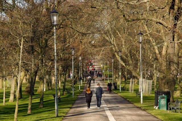 The cyclist was attacked as he made his way through the Meadows. Picture: Scott Louden