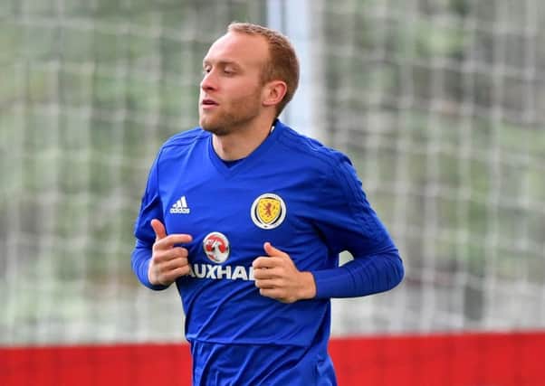 Dylan McGeouch joined up with the Scotland squad yesterday but was later forced to withdraw through injury. Pic: SNS
