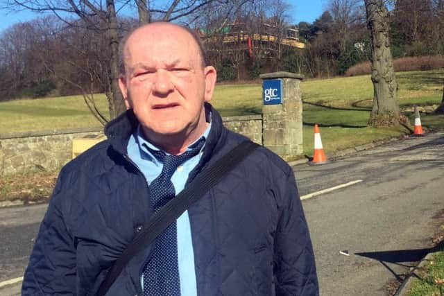 Peter Walsh outisde the General Teaching Council for Scotland, Picture: Deadline News