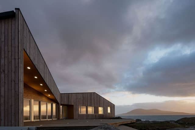 Pairc Niseaboist and Talla ma Nara arts space and community centre on the Isle of Harris, by Rural Design architects, is on the shortlist. PIC: John Maher.