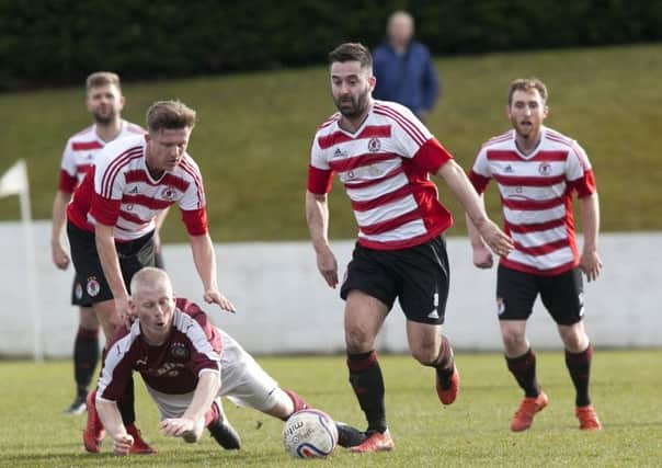 Bonnyrigg's Adam Nelson takes control of the ball. Pic: Alistair Linford