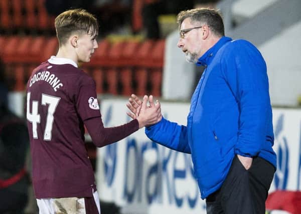 Harry Cochrane has expressed his gratitude at being selected by Hearts boss Craig Levein. Pic: SNS