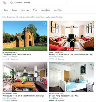 The law change would target Airbnb owners in Scotland