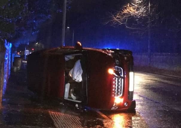 The Range Rover slid 50 metres after the impact
