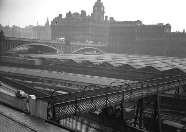 Waverley Station and footbridge from Jeffrey Street  to Calton Road. Picture: TSPL