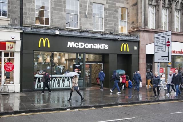 The attack happened close to the Mcdonald's on Princes St