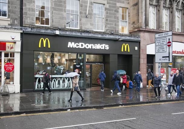The attack happened close to the Mcdonald's on Princes St