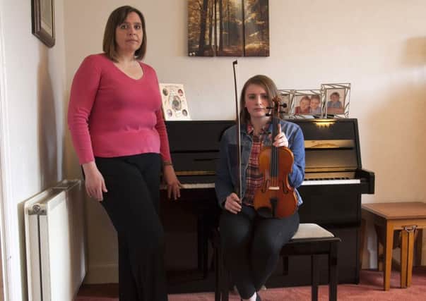 Violinist Iona Hamilton with her mother, Moray. Picture: Alistair Linford