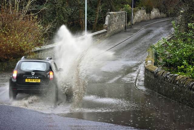 A number of flood warnings are in place due to the heavy rain