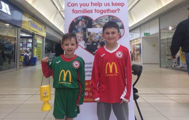 Kids from Lismore RFC and  Edinburgh South Community Football Club raised money for Ronald McDonald House Charities.