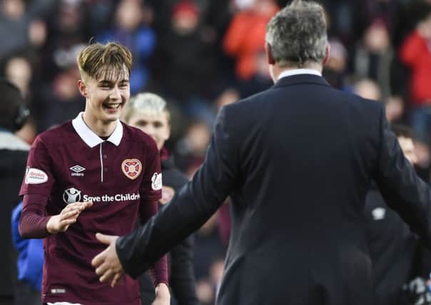 Craig Levein is set to hand Harry Cochrane a new Hearts deal. Pic: SNS
