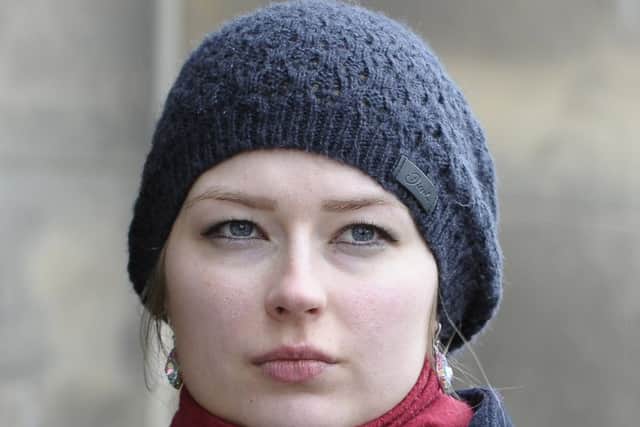 Justina Kirkwood says the courier is lying