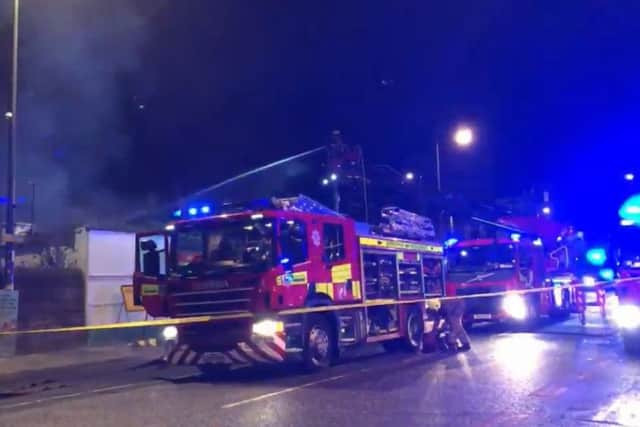 Fire crews rushed to the scene of the blaze on Dalry Road. Picture: Valantis Gasparis