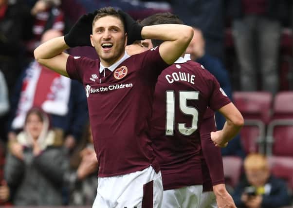 David Milinkovic scored on his return to the Hearts first team. Pic: SNS