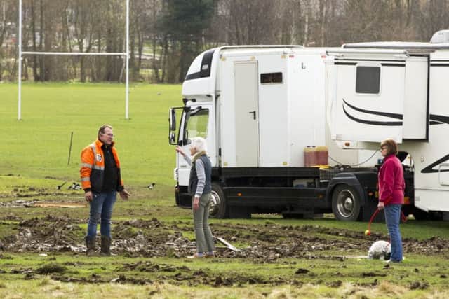 Gandeys Circus transformed Sighthill Park into a 'sea of mud'. Picture: Ian Rutherford