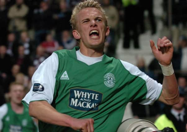 Dean Shiels reacts after scoring his dramatic winning goal
